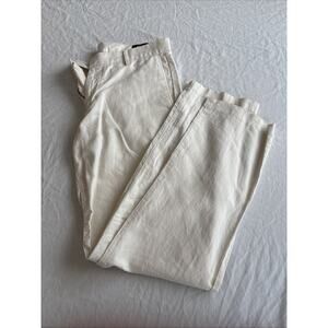 Men’s Claiborne White Slack Pants 32 X 34 Hook And Eye Closure Casual Pants